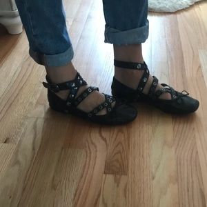 Zara Studded Ballerina Flats